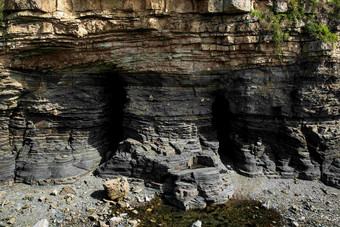 Chaeseokgang悬崖沉积岩模式