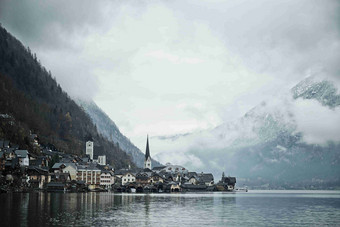 奥地利哈尔斯塔特Salzkammergut风景