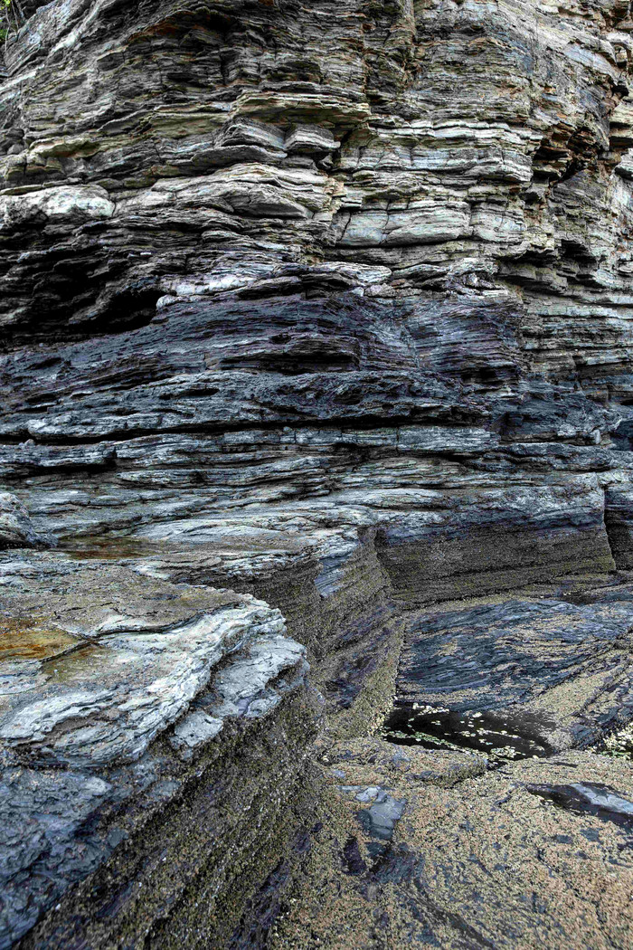 Chaeseokgang悬崖沉积岩结构