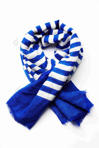 时尚的蓝色条纹围巾披肩