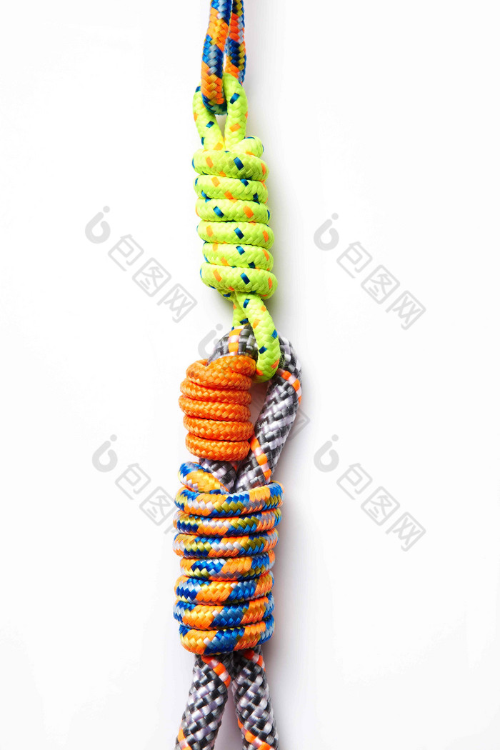 彩色的串联在一起的绳子