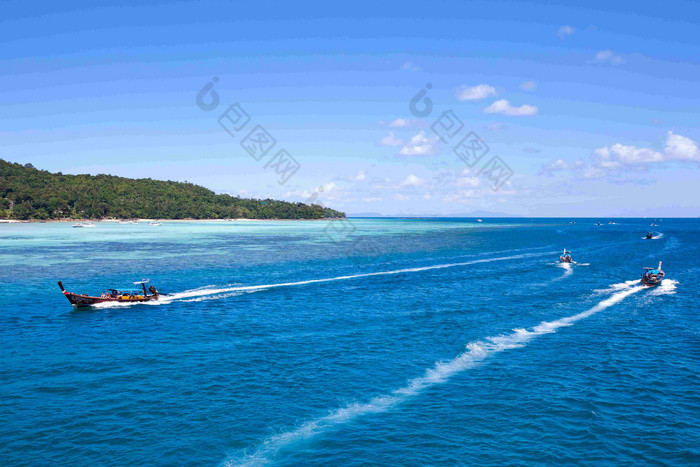 船摩托艇大海风景摄影图