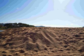 广阔沙漠山地沙子风景摄影图