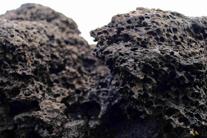 玄武岩火山石头济州岛