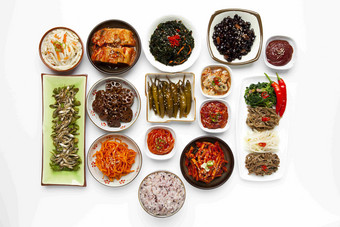 泡菜<strong>东部食物</strong>韩国家常菜摆拍摄影图