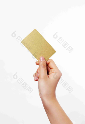 黄金牛皮纸卡片金融概念摄影图