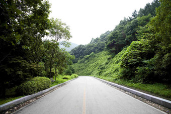 京畿道林间公<strong>路</strong>盘山道<strong>路风景</strong>摄影图