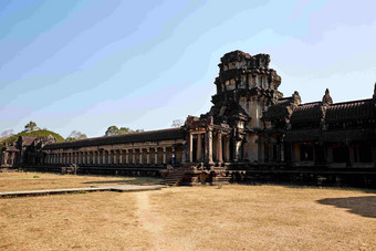 Angkor窟柬埔寨旅游胜地寺庙广场摄影