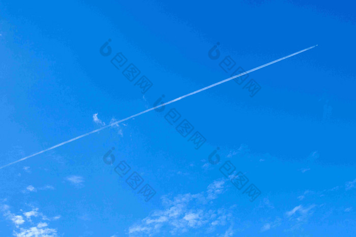 交通背景飞机航迹蓝天景观摄影图