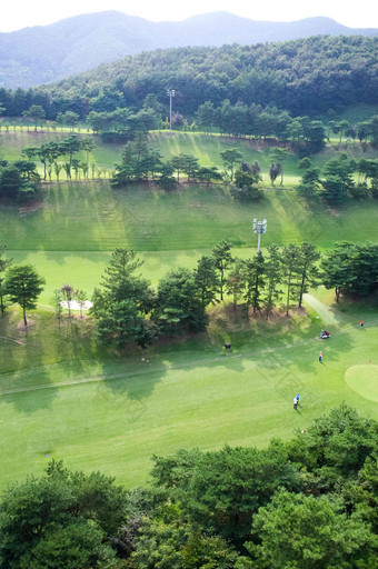 高尔夫球俱乐部庄园风景摄影图