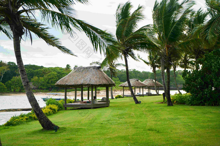 斐济度假胜地假期沿海风景摄影图