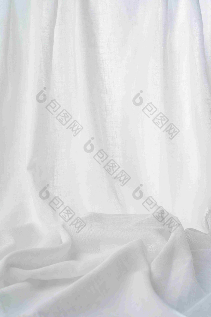 白色窗帘布料背景