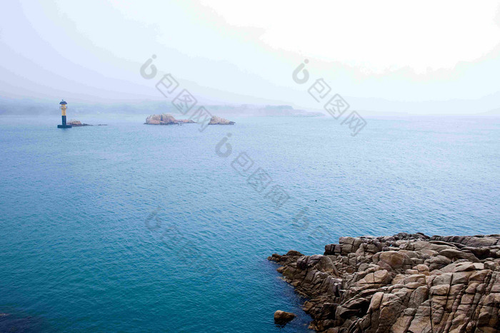 还上灯塔公园岩石岛屿沿海风景摄影图