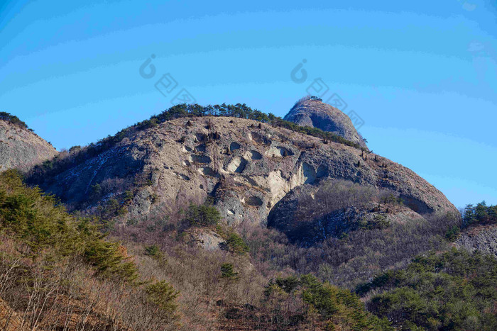 高原山地森林山丘场景摄影图