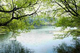 水库八角形的馆韩国风景摄影图