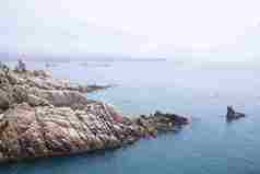 蔚山公园岩石户外沿海风景摄影图