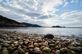 港口海砾石风景