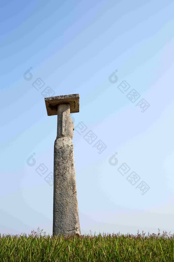 韩国高丽全罗南道柱子遗址建筑物摄影图