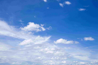 蓝色天空中的云海风景摄影图