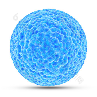 蓝色球形<strong>微生物</strong>病菌