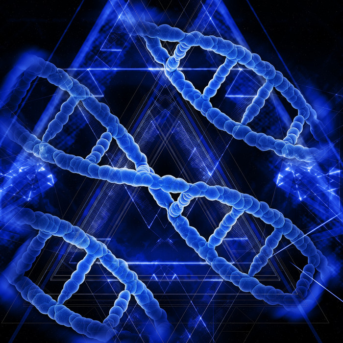 蓝色医疗DNA链摄影图