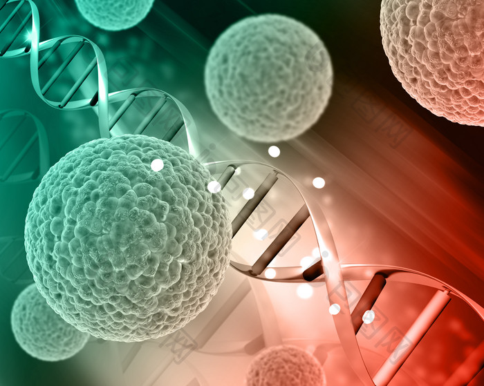 3d医疗球形细胞DNA图片