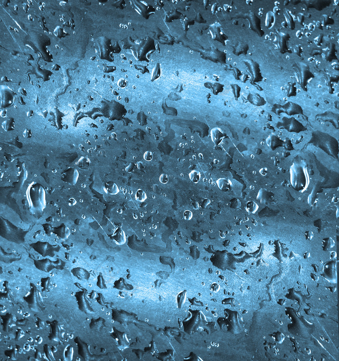 蓝色水珠水滴摄影图