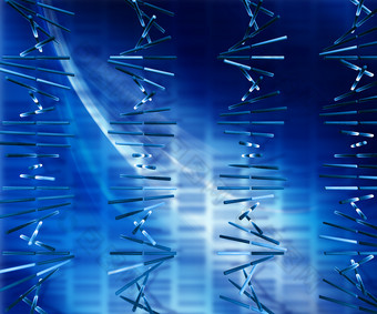 蓝色医疗DNA基因摄影图