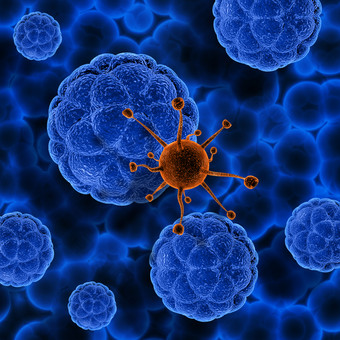 3d医疗病毒细胞渲染图