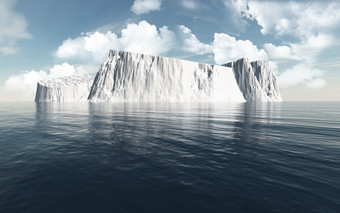 3d在的海洋冰山