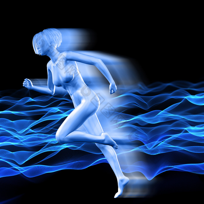生物学跑步女子速度摄影图