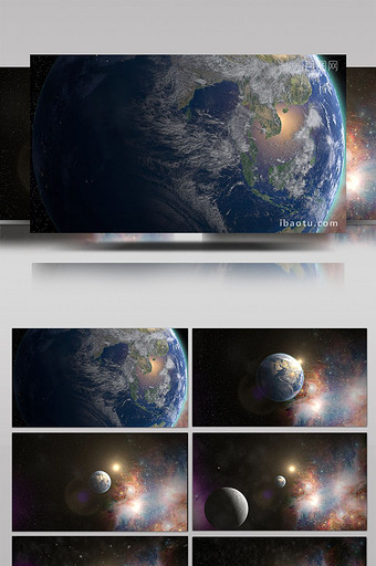 宇宙地球星空闪烁繁星动画特效背景视频图片