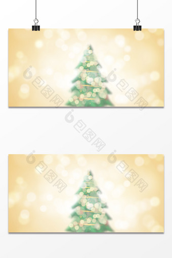 金色光斑圣诞树朦胧浪漫背景图片