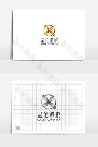 金花财税logo矢量设计图片