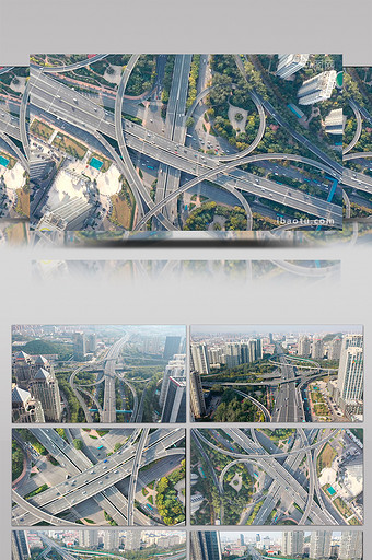 空镜航拍城市立交桥视频延时宣传片高架图片