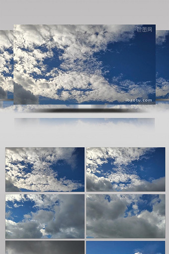 4K实拍流云云层蓝天乌云图片