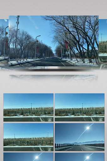 唯美vlog沿途风景马路冬天mp4摄影图片