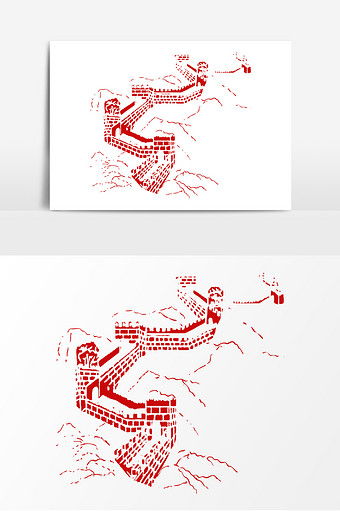 长城 爱国 节日元素