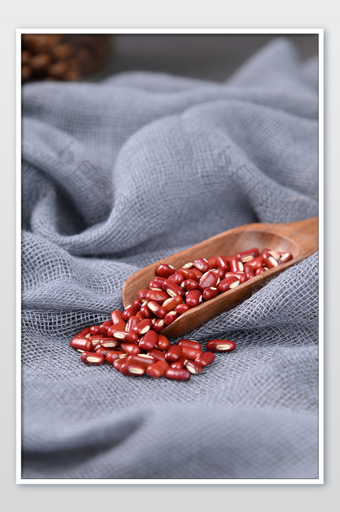 红色赤小豆场景美食摄影图