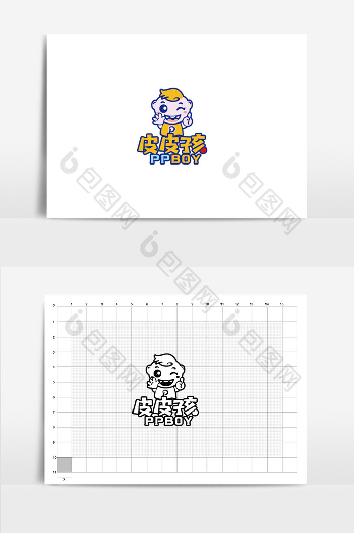 皮皮孩母婴日化用品logo标志图片图片