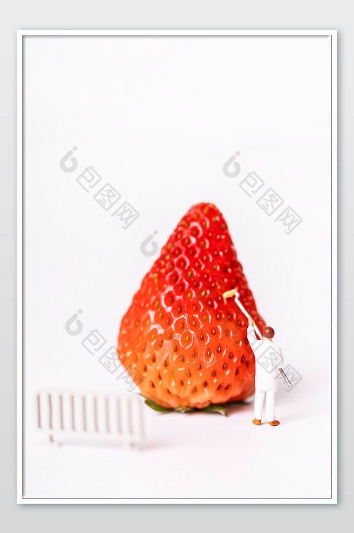 草莓图片创意海报图片