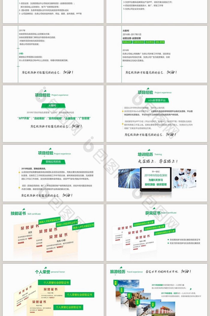 简约个人简介 述职岗位竞聘ppt 模板