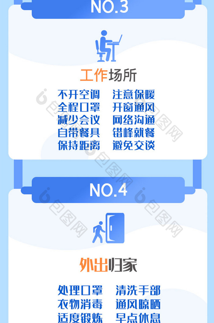 蓝色抵抗疫情小贴士新冠肺炎疫情防疫H5长图