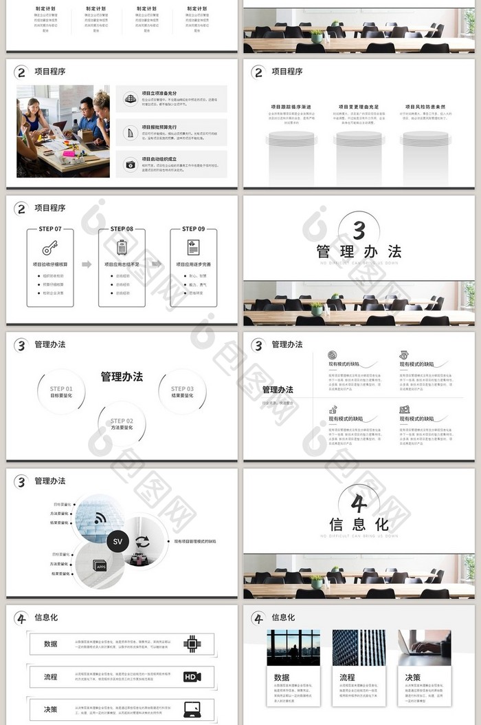 大气磅礴商务企业项目管理PPT模板