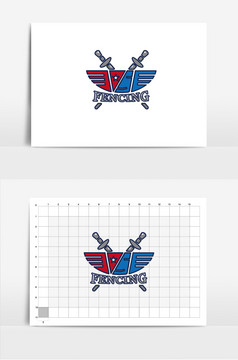 矢量黑色熊猫书法培训logo标志图片