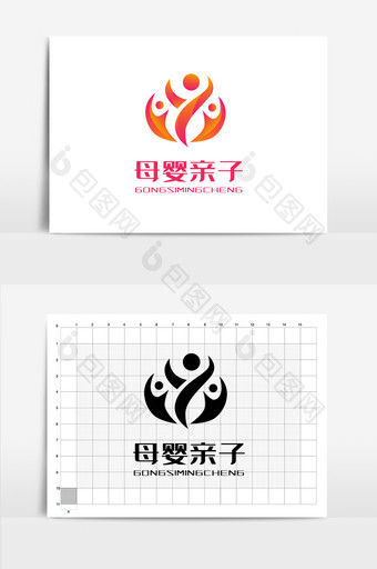 母婴亲子标志logo图片