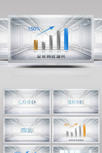 大气简洁企业宣传品牌数据图表AE模板图片