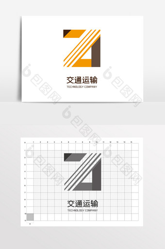 橙色棕色大气交通运输LOGO图片