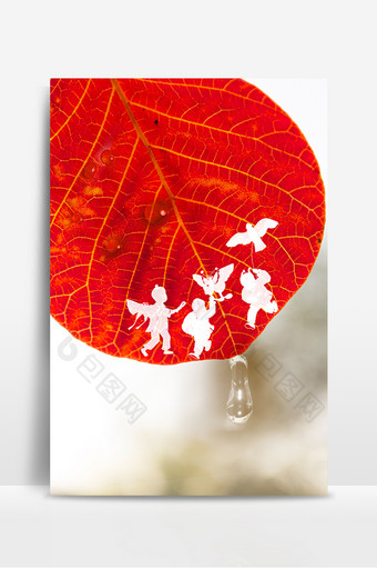 立秋秋天儿童放风筝二十四节气背景图片
