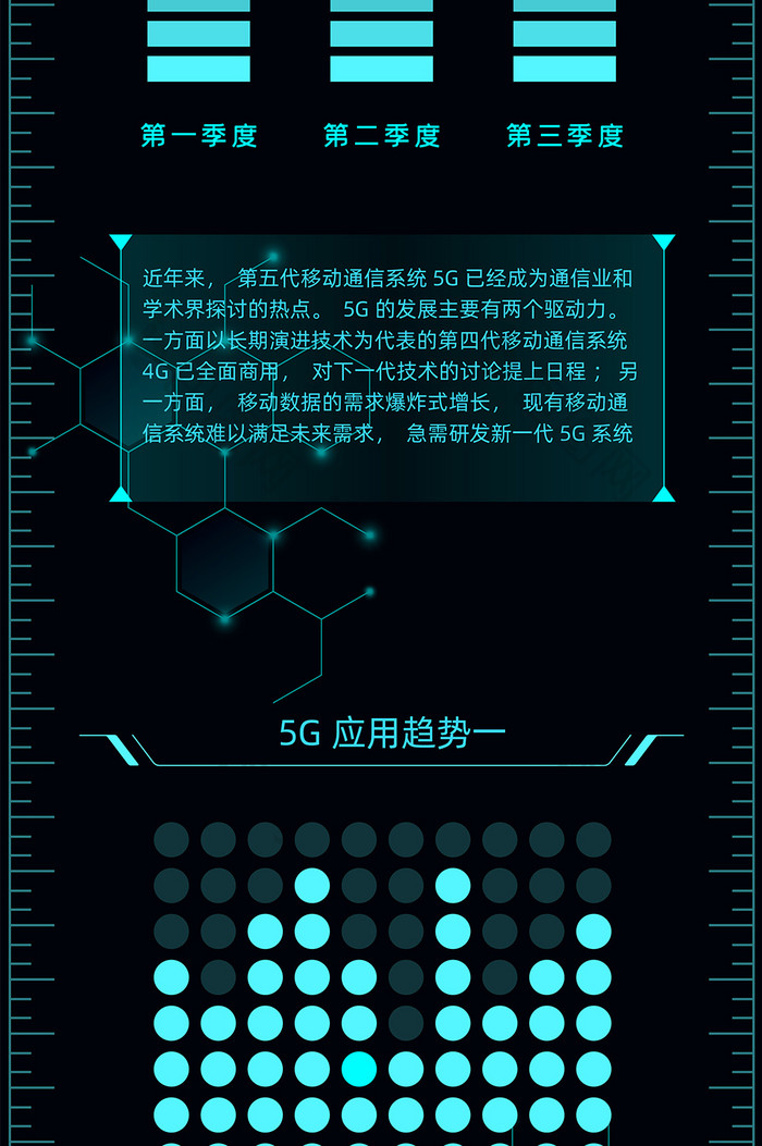 深色科技感5G科技峰会H5长图